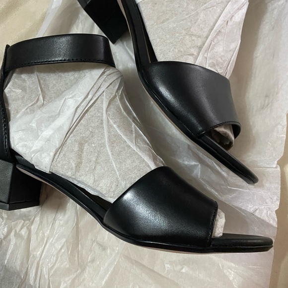 Clarks Collection Elisa Dedra Dress Sandals Block Heel Ankle Strap Black Size 6 - Picture 8 of 11